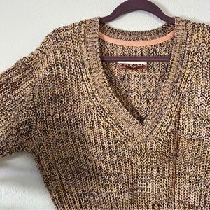 Anthropologie | V-Neck Neutral Pilcro Sweater NWT